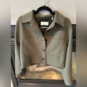 Aritzia Wilfred Little Cropped Jacket dark green size M